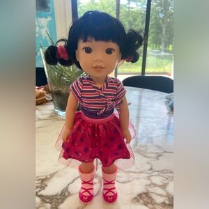 American Girl Doll Wellie Wishers Emerson Excellent condition 14.5 inch doll